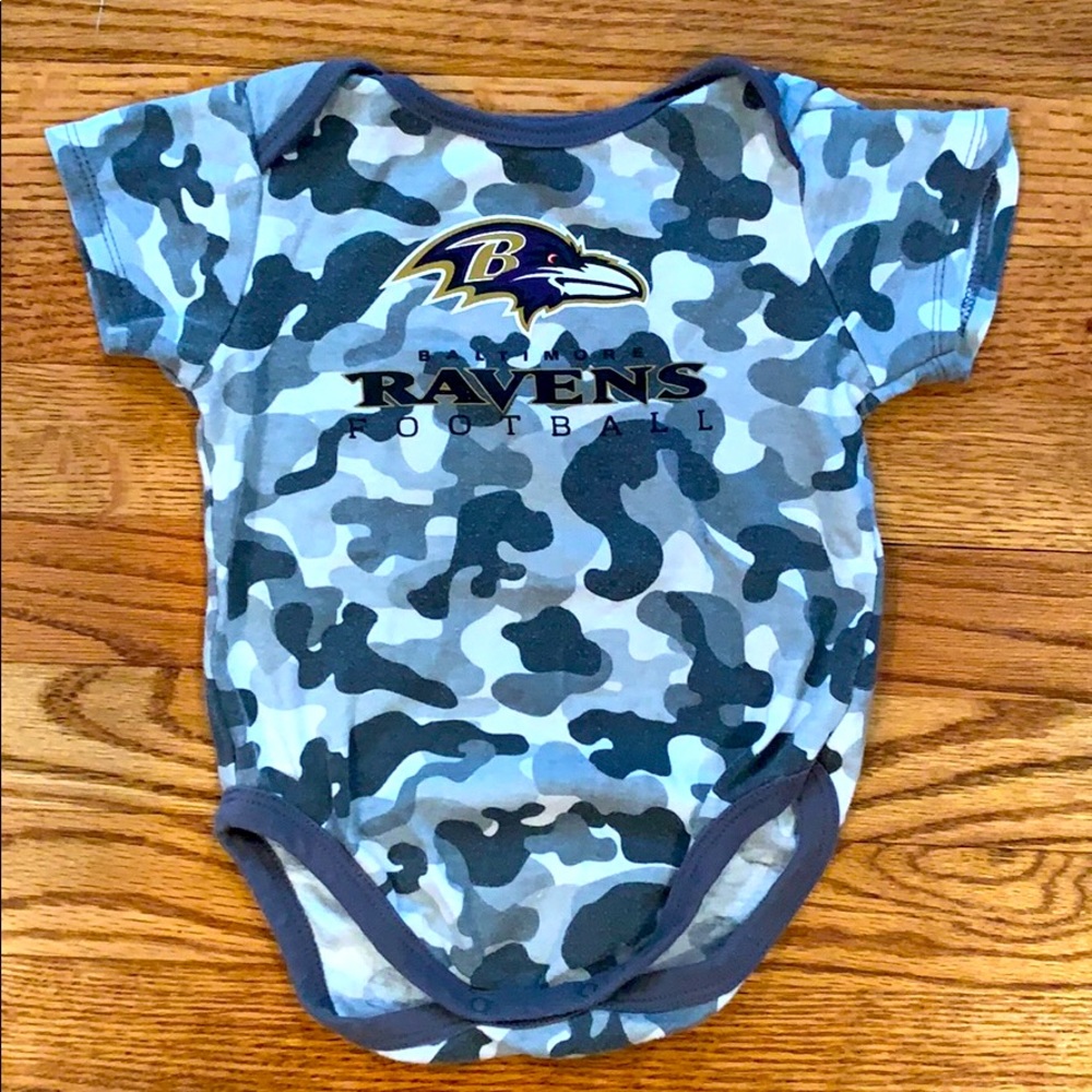 Baltimore Ravens Grey Camo Onsie Size 18M
